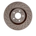Dynamic Friction Co Brake Rotor - Drilled, Geospec Coated, Rear 620-54055